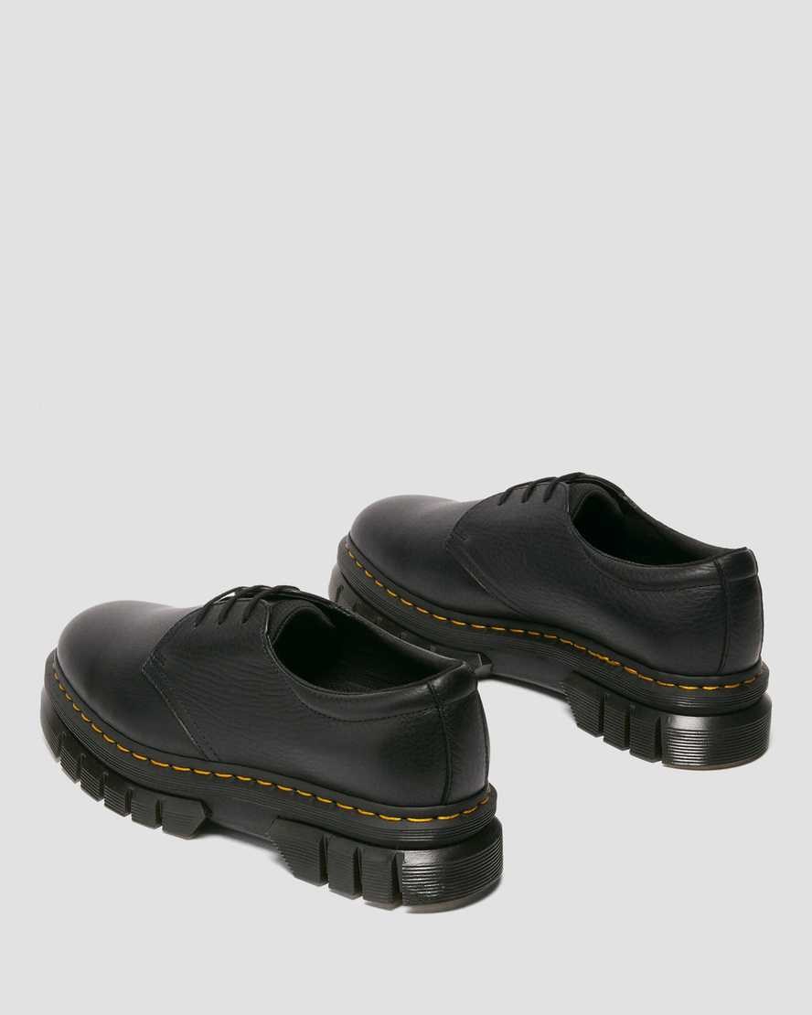 Black Women's Dr Martens Rikard Lunar Leather Platform Shoes | 130287-VCI