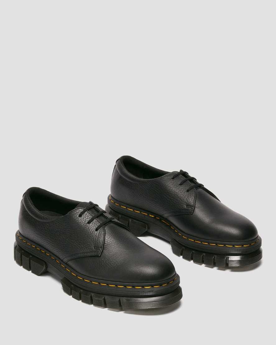 Black Women's Dr Martens Rikard Lunar Leather Platform Shoes | 130287-VCI