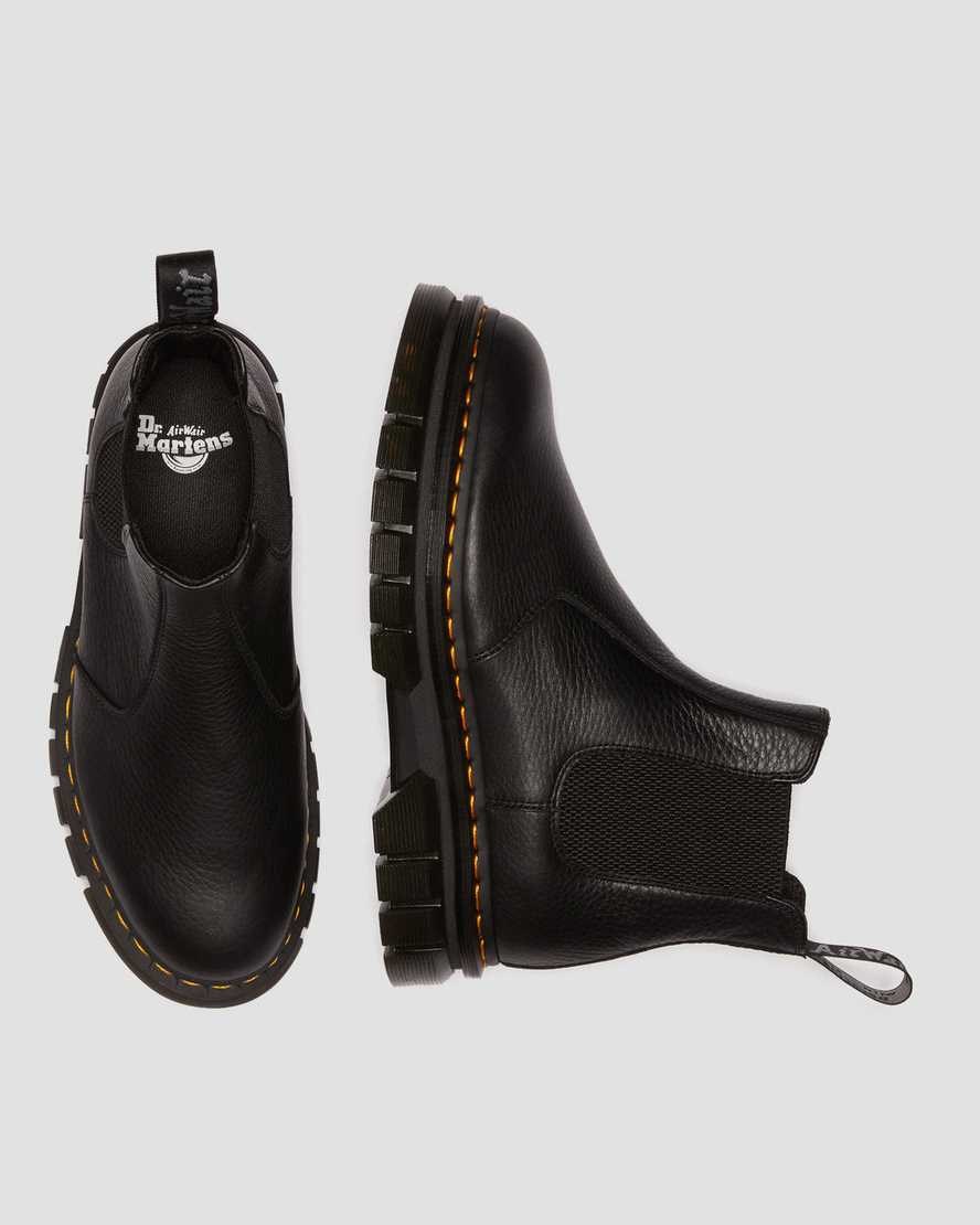 Black Women's Dr Martens Rikard Lunar Leather Chelsea Boots | 623705-TFJ