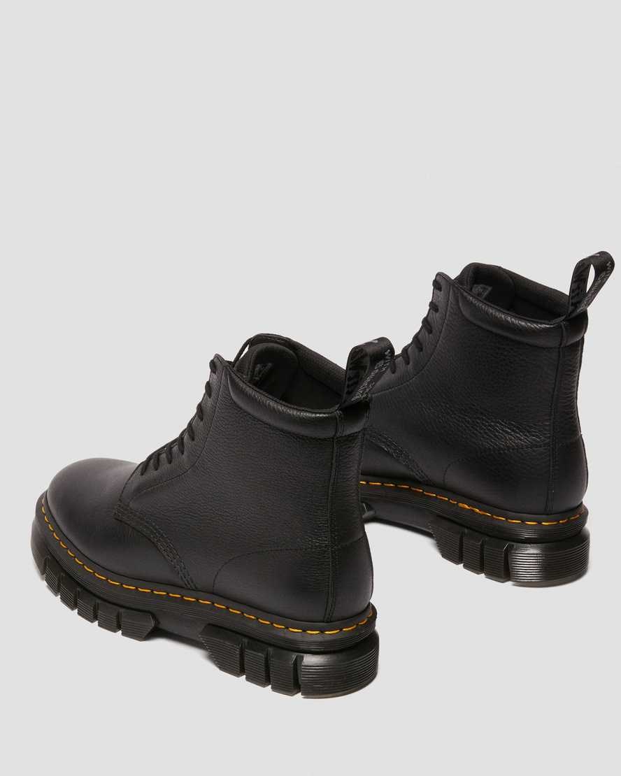 Black Women's Dr Martens Rikard Lunar Leather Lace Up Boots | 872639-SIM