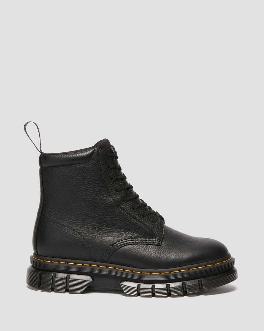 Black Women's Dr Martens Rikard Lunar Leather Lace Up Boots | 872639-SIM