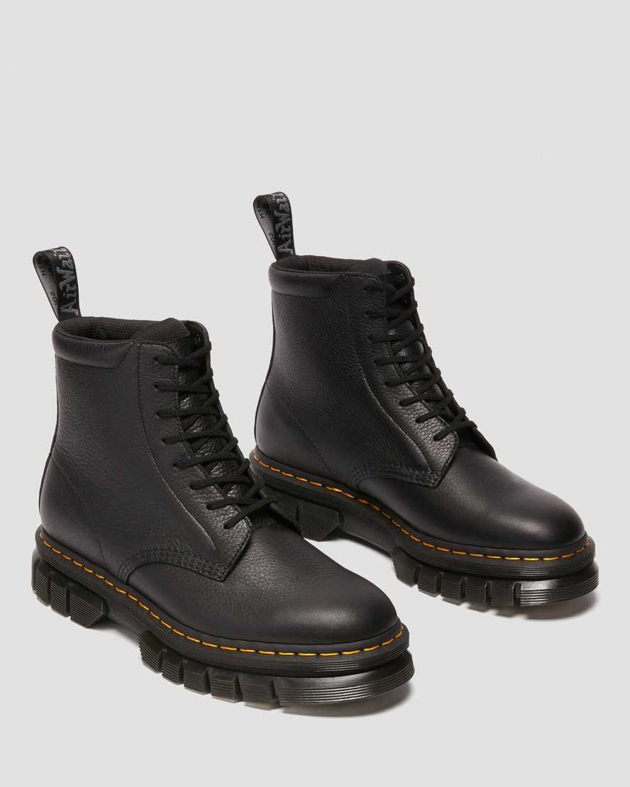 Black Women's Dr Martens Rikard Lunar Leather Lace Up Boots | 872639-SIM