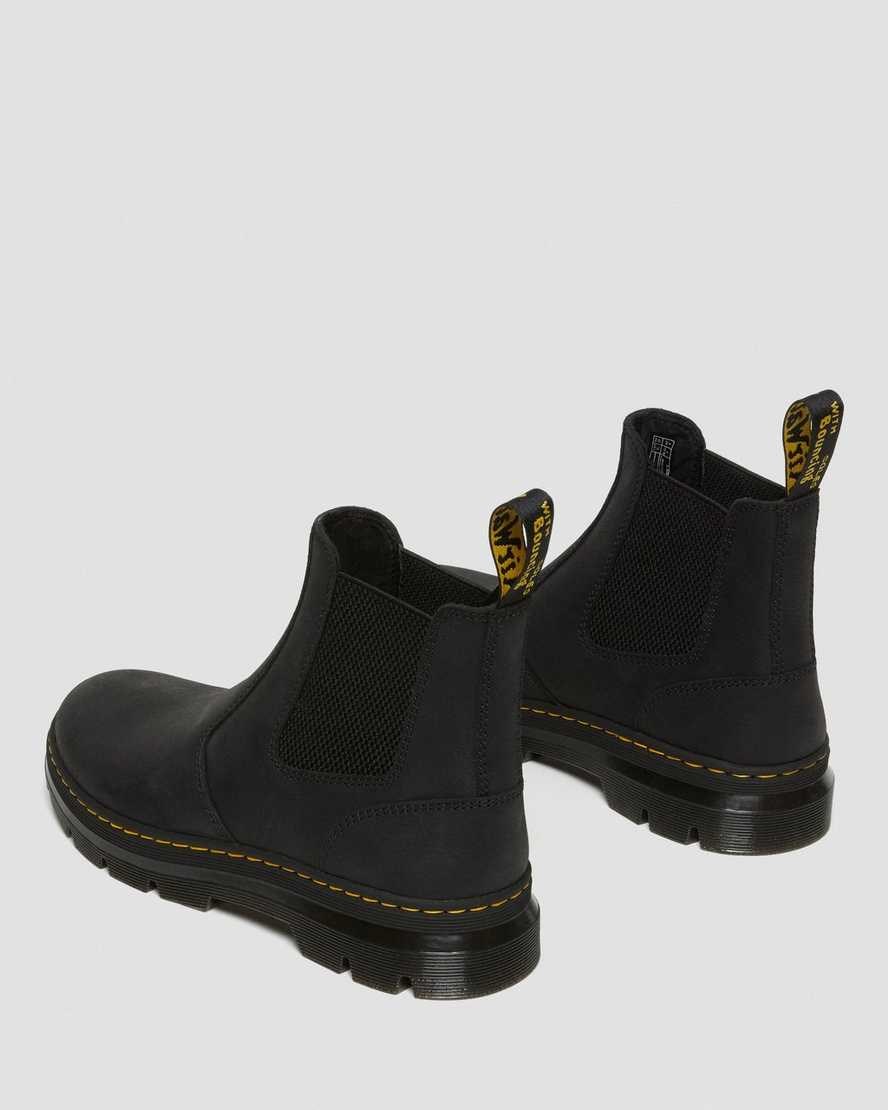 Black Wyoming Men's Dr Martens 2976 Leather Casual Chelsea Boots | 896104-CWA