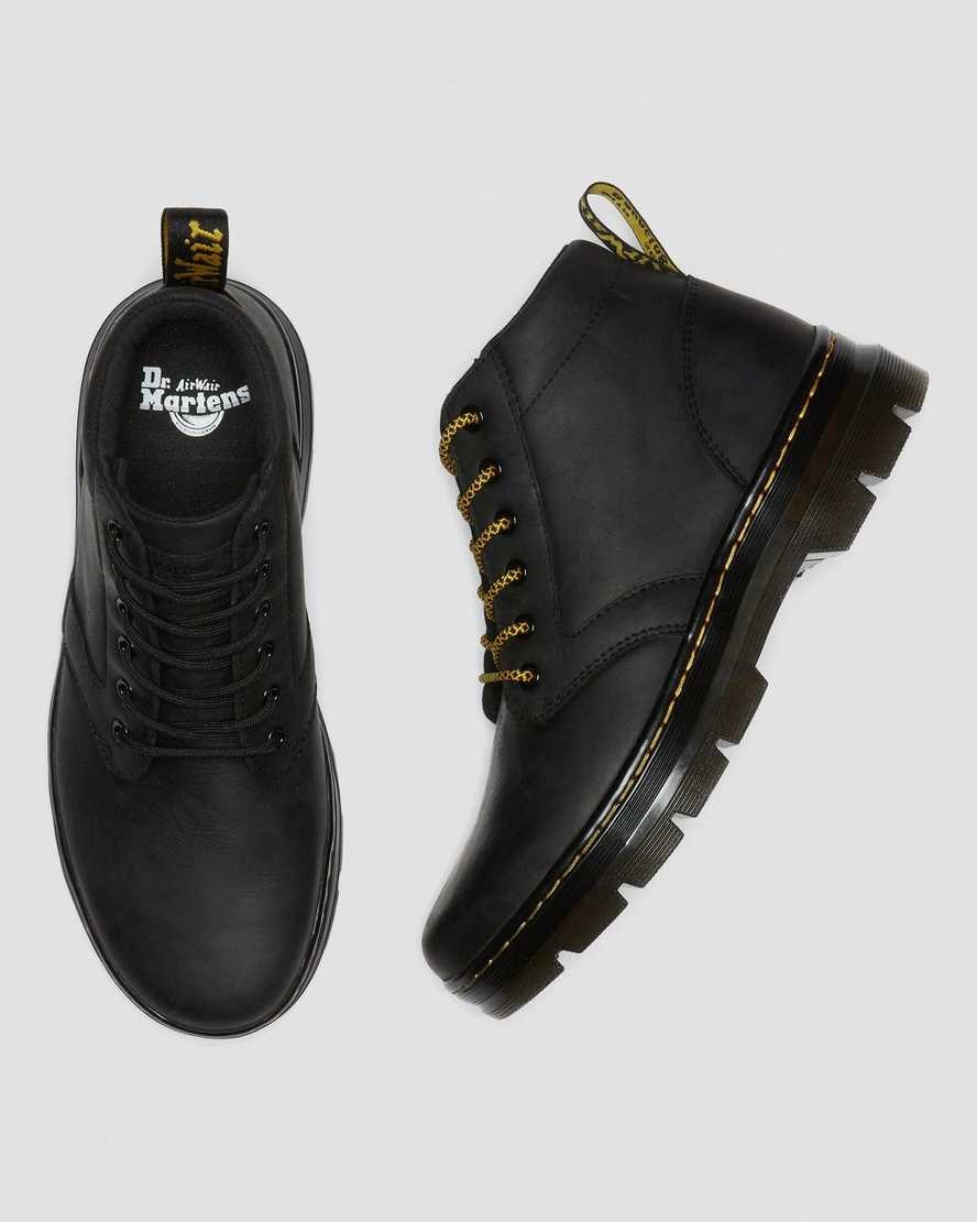 Black Wyoming Men's Dr Martens Bonny Leather Ankle Boots | 697125-ILN