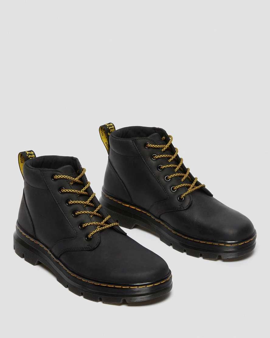 Black Wyoming Men's Dr Martens Bonny Leather Ankle Boots | 697125-ILN