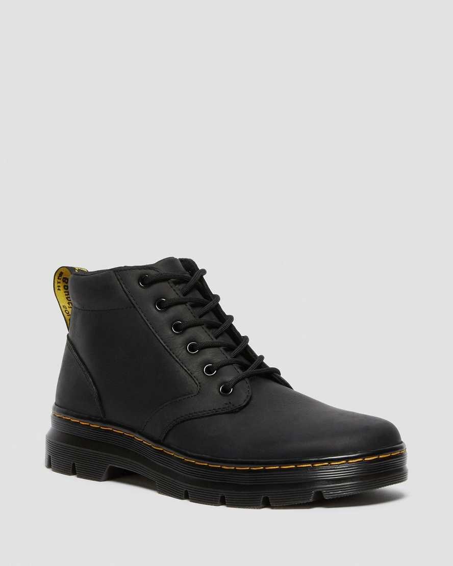 Black Wyoming Men\'s Dr Martens Bonny Leather Ankle Boots | 697125-ILN