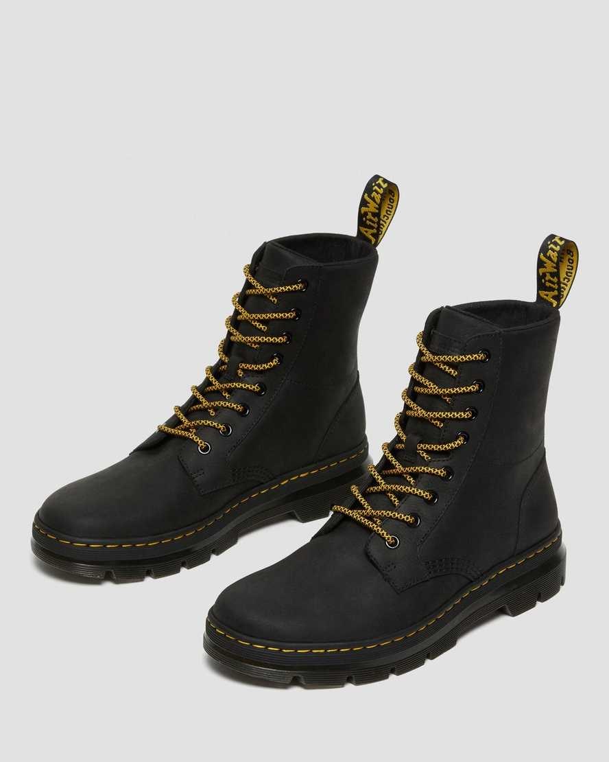 Black Wyoming Men's Dr Martens Combs Leather Ankle Boots | 815029-XRD