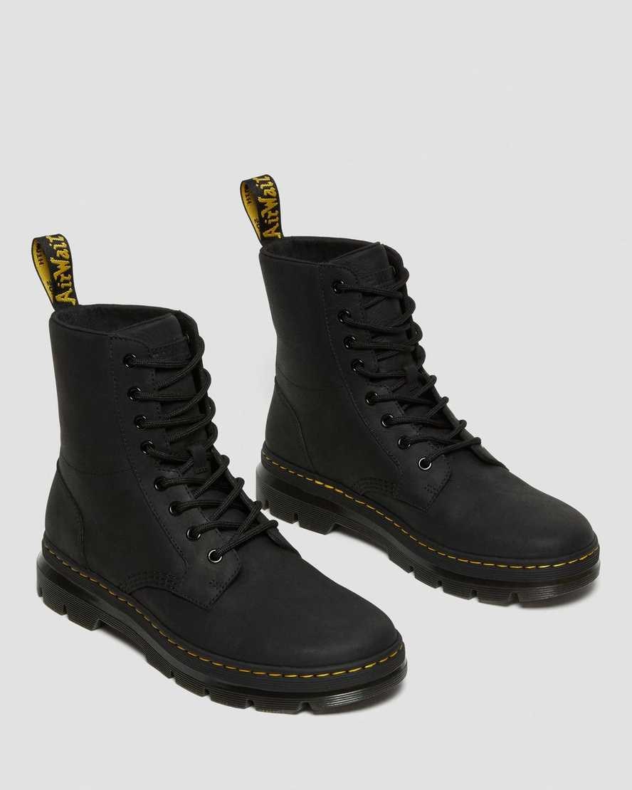 Black Wyoming Men's Dr Martens Combs Leather Ankle Boots | 815029-XRD