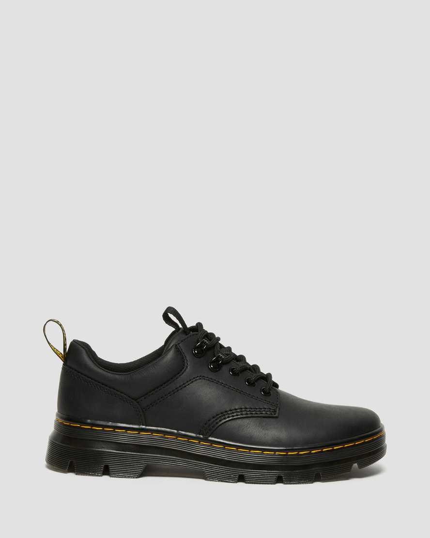 Black Wyoming Men's Dr Martens Reeder Wyoming Leather Utility Oxford Shoes | 628739-YTL