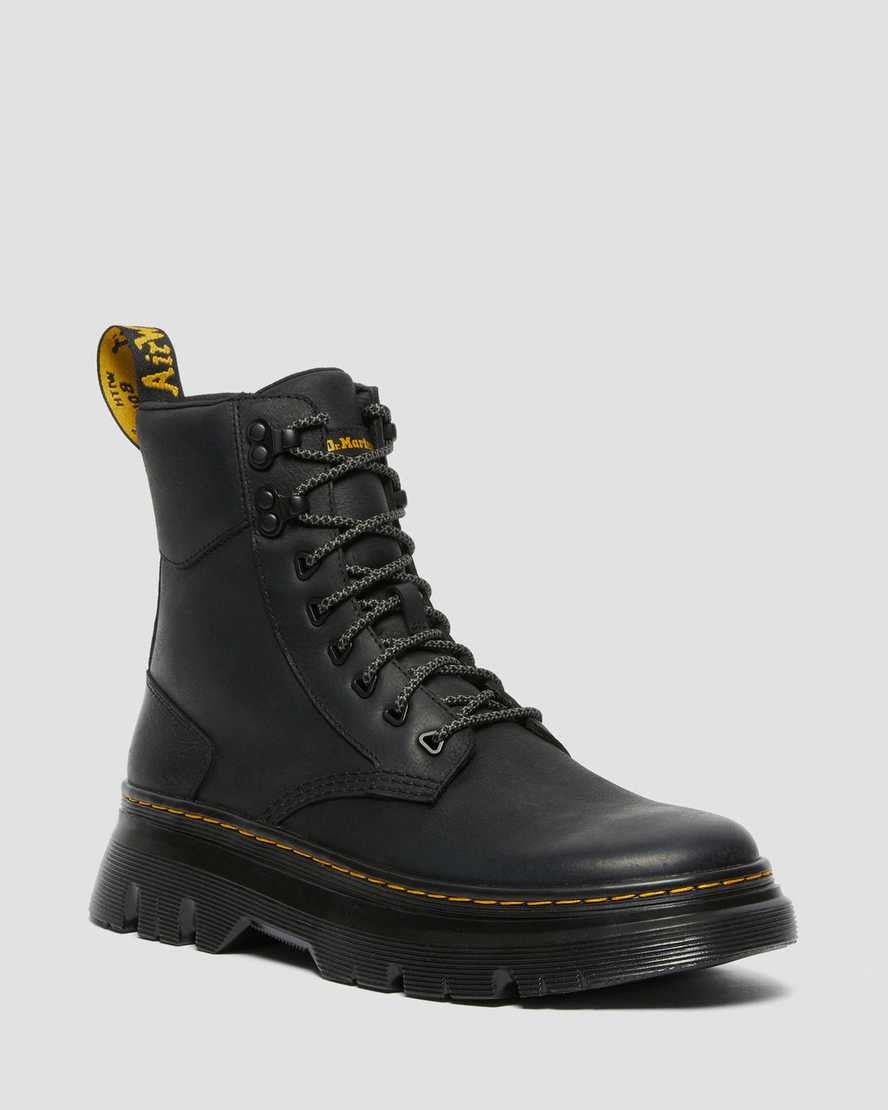 Black Wyoming Men\'s Dr Martens Tarik Wyoming Leather Ankle Boots | 651289-CAM