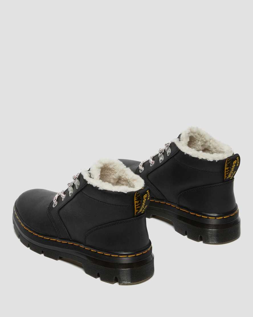 Black Wyoming Women's Dr Martens Bonny Faux Shearling Lined Lace Up Boots | 764928-JAZ