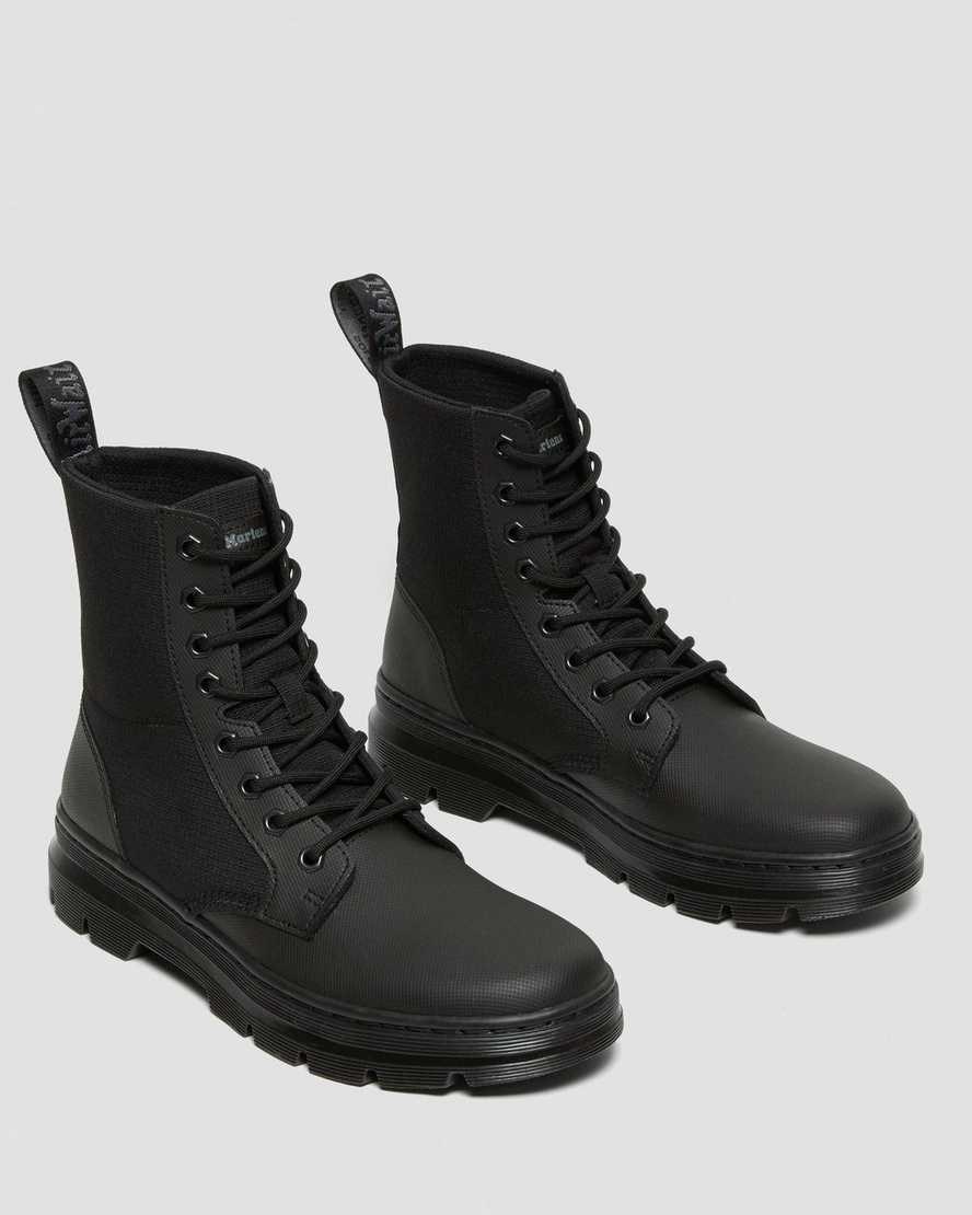 Black-black Element-poly Rip Stop Men's Dr Martens Combs II Poly Lace Up Boots | 290546-YAO