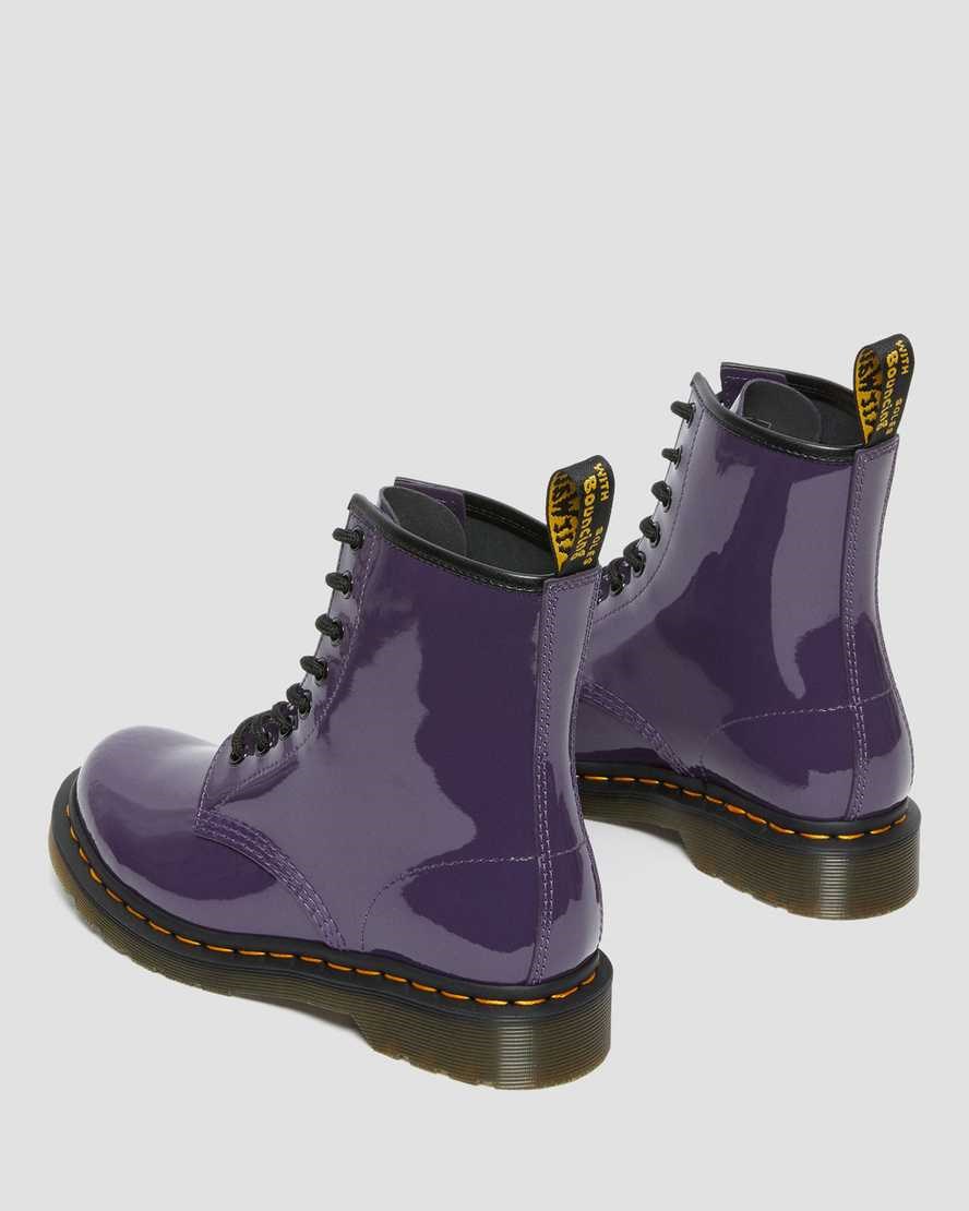 Blackcurrant Patent Lamper Women's Dr Martens 1460 Patent Leather Lace Up Boots | 460573-VMT