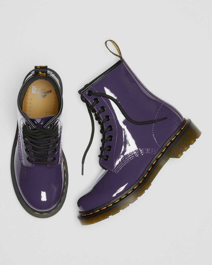 Blackcurrant Patent Lamper Women's Dr Martens 1460 Patent Leather Lace Up Boots | 460573-VMT