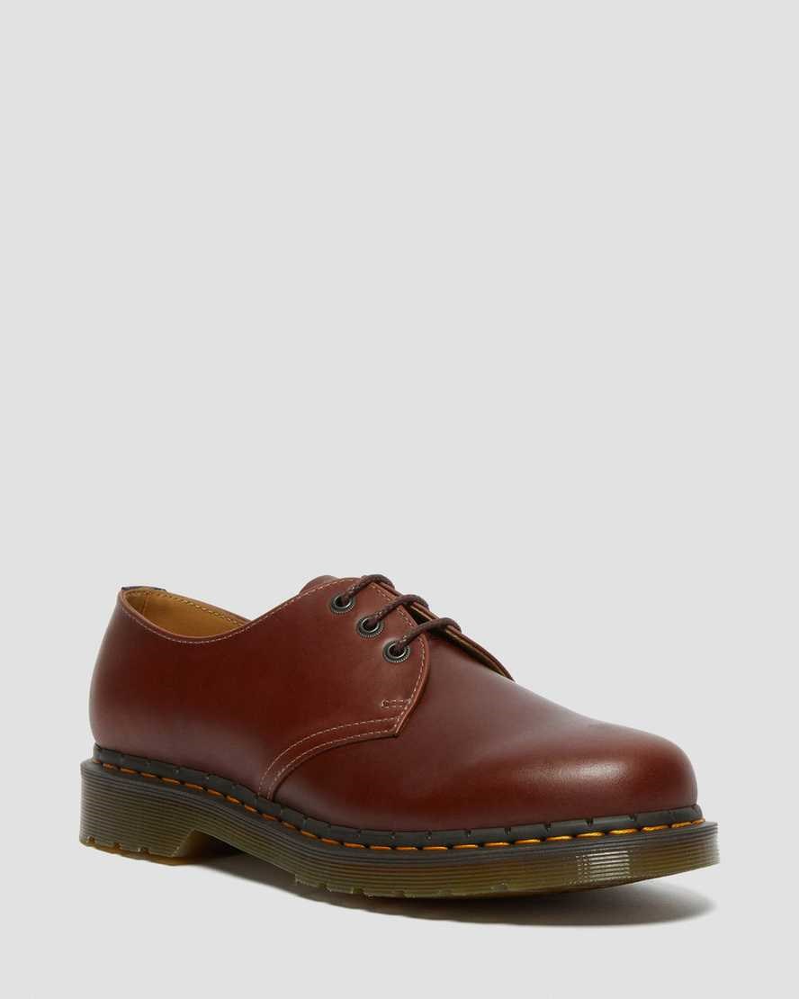 Brown Black Men's Dr Martens 1461 Abruzzo Leather Oxford Shoes | 438520-YZF