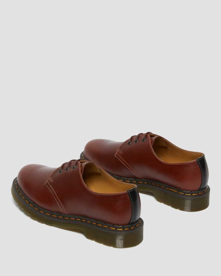 Brown Black Men's Dr Martens 1461 Abruzzo Leather Oxford Shoes | 438520-YZF