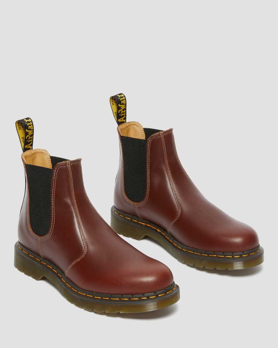 Brown Black Men's Dr Martens 2976 Abruzzo Leather Chelsea Boots | 563410-SRO