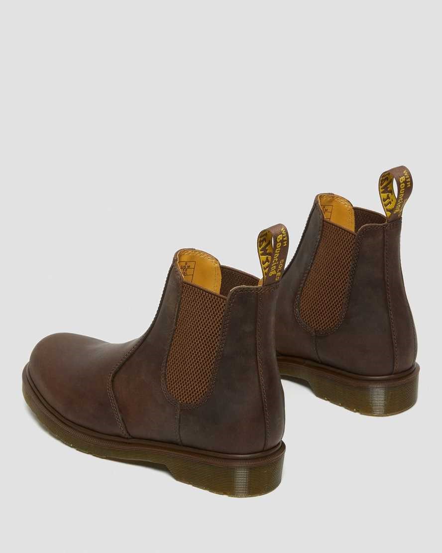 Brown Crazy Horse Leather Men's Dr Martens 2976 Crazy Horse Leather Chelsea Boots | 051798-GAN