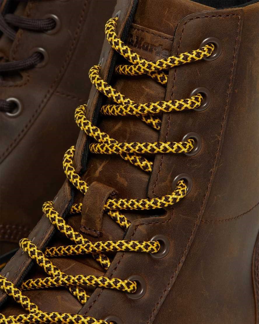 Brown Crazy Horse Leather Men's Dr Martens Combs Crazy Horse Leather Lace Up Boots | 175869-WBR