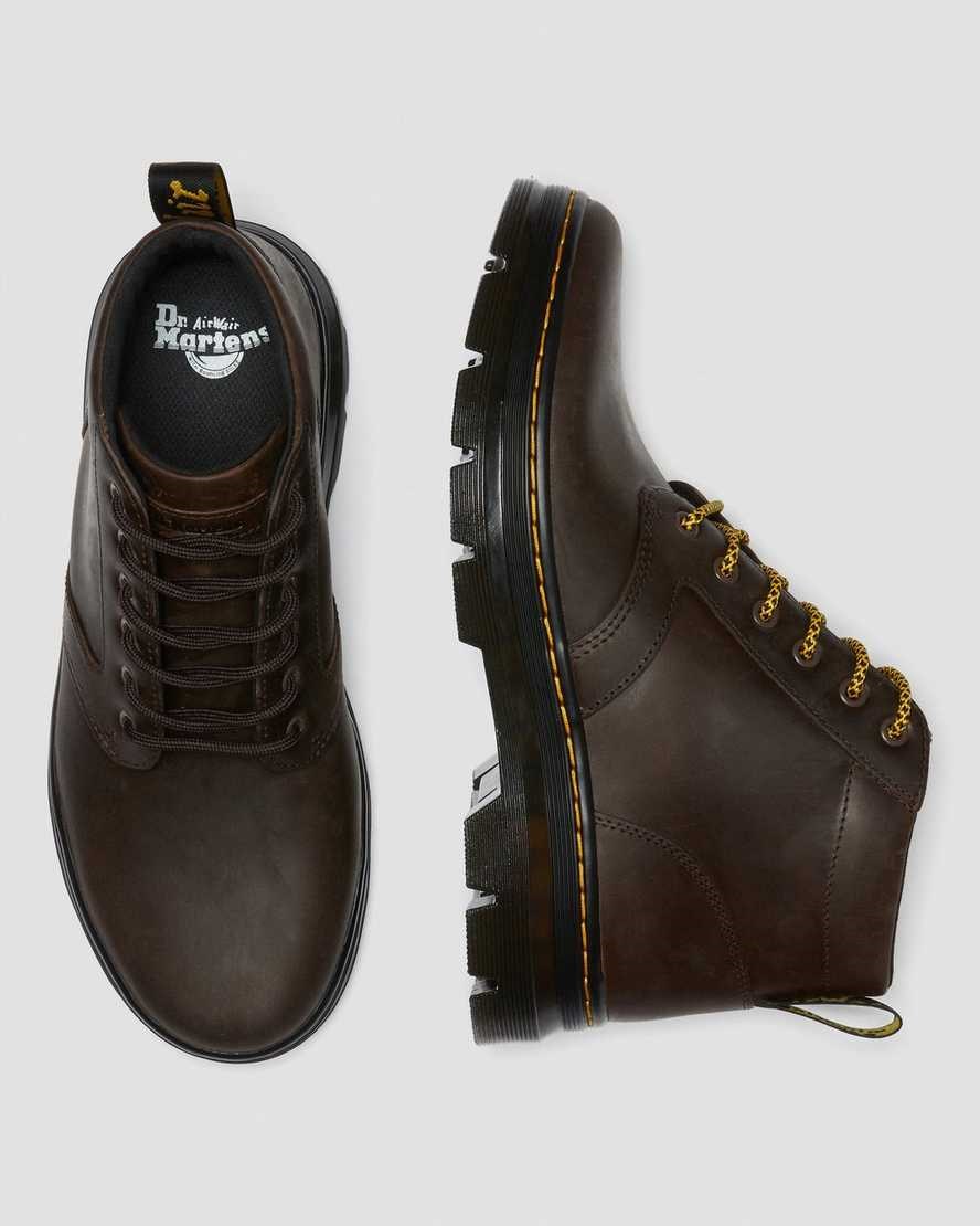 Brown Crazy Horse Leather Men's Dr Martens Bonny Leather Ankle Boots | 561789-EAT