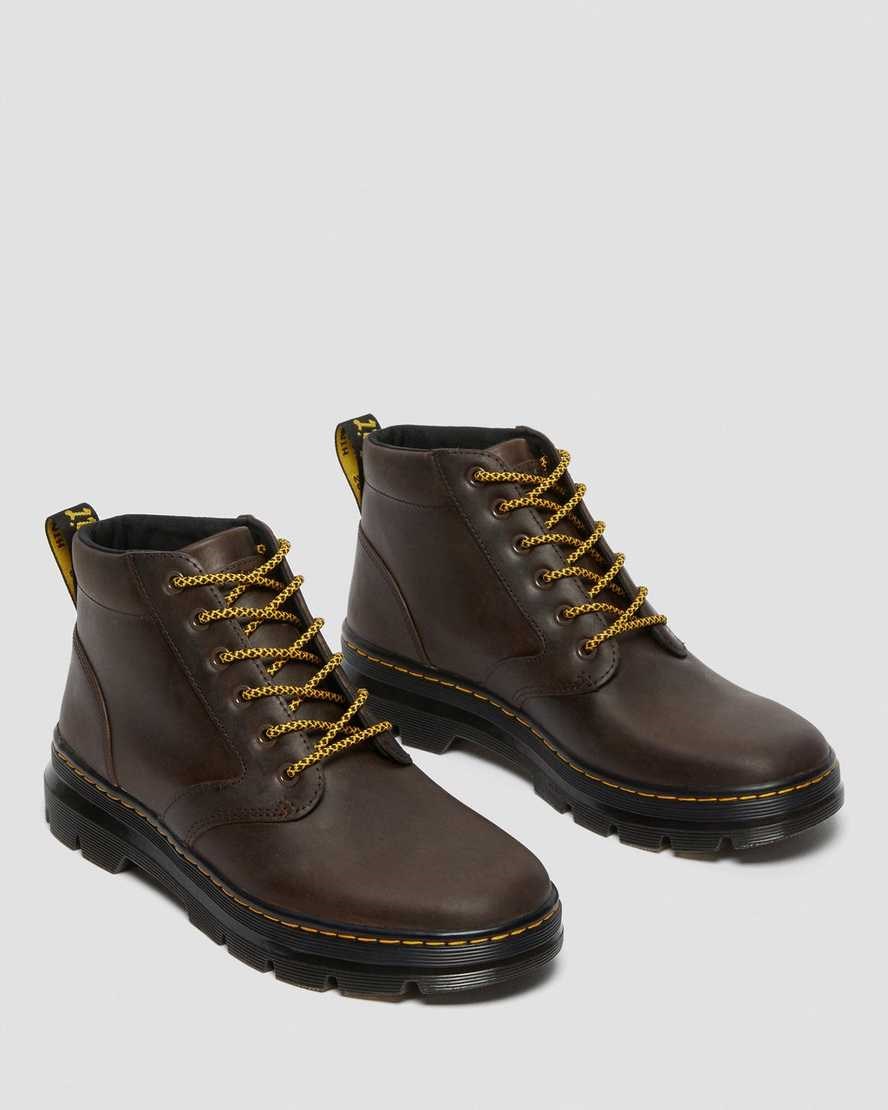 Brown Crazy Horse Leather Men's Dr Martens Bonny Leather Ankle Boots | 561789-EAT