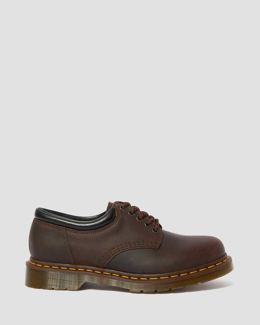 Brown Crazy Horse Leather Men's Dr Martens 8053 Crazy Horse Leather Oxford Shoes | 632478-EVO