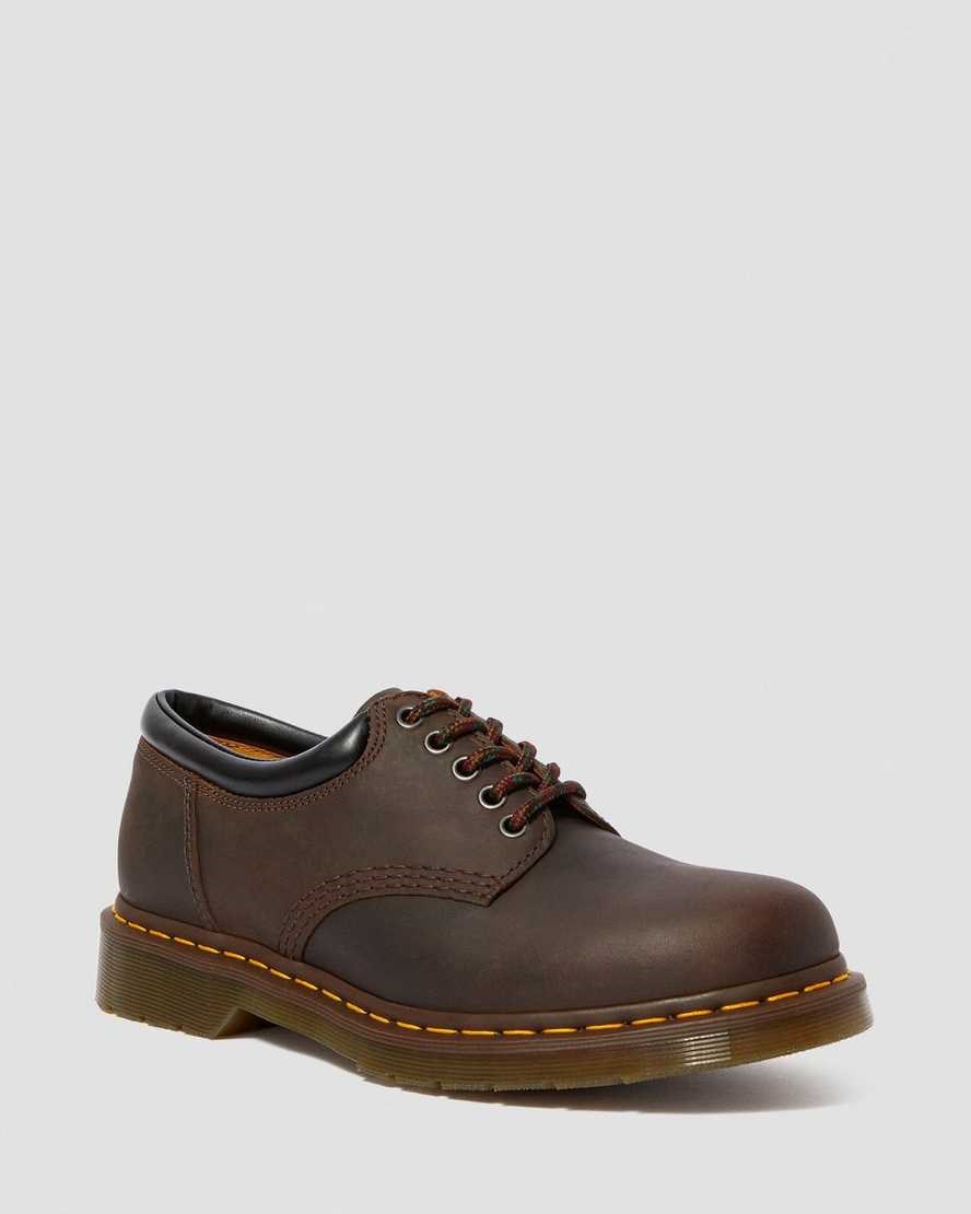 Brown Crazy Horse Leather Men's Dr Martens 8053 Crazy Horse Leather Oxford Shoes | 632478-EVO