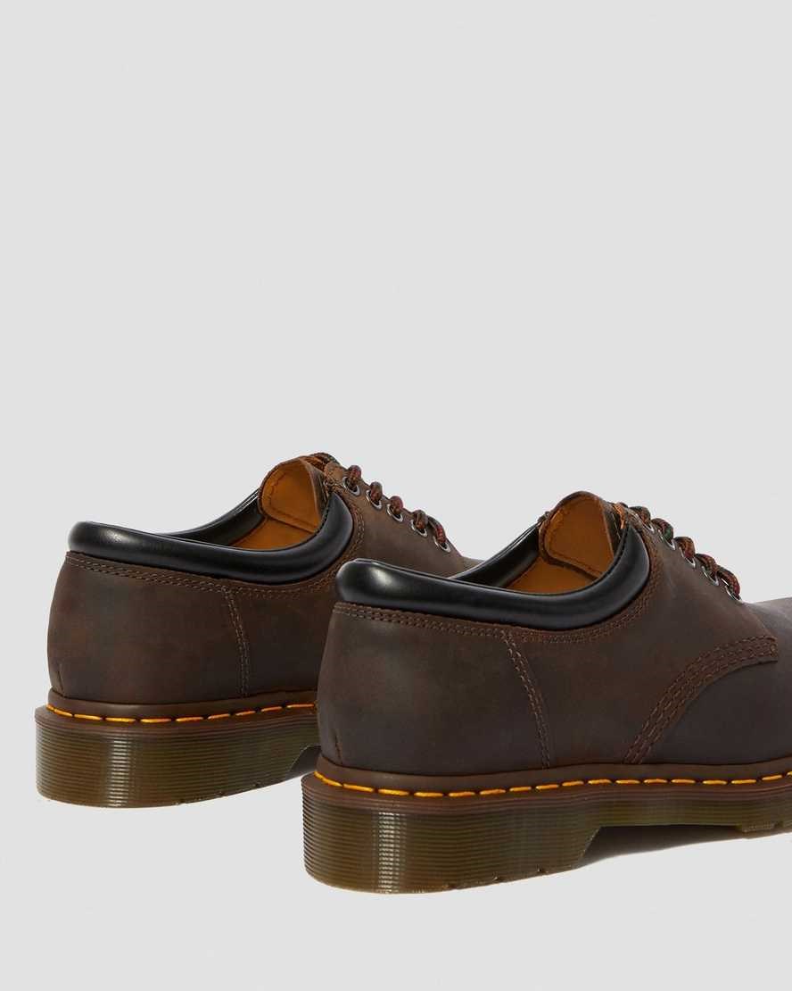 Brown Crazy Horse Leather Men's Dr Martens 8053 Crazy Horse Leather Oxford Shoes | 632478-EVO