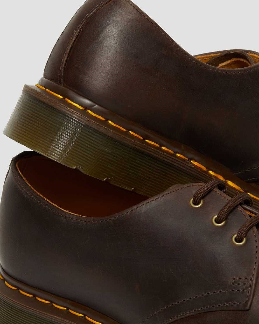 Brown Crazy Horse Leather Men's Dr Martens 1461 Crazy Horse Leather Oxford Shoes | 731540-BOC