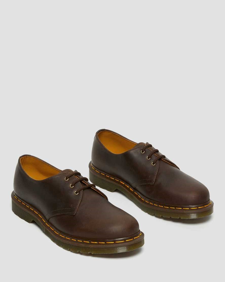 Brown Crazy Horse Leather Men's Dr Martens 1461 Crazy Horse Leather Oxford Shoes | 731540-BOC