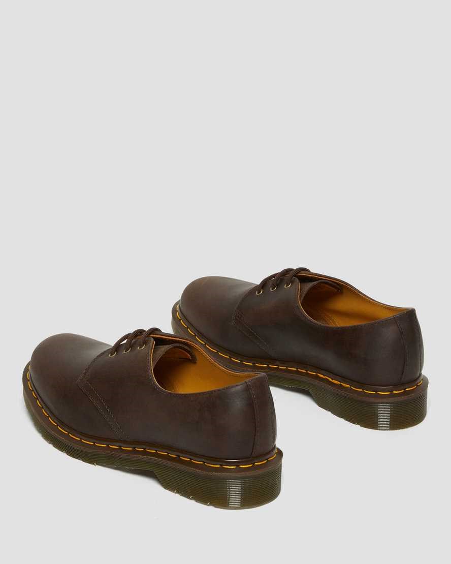 Brown Crazy Horse Leather Men's Dr Martens 1461 Crazy Horse Leather Oxford Shoes | 731540-BOC