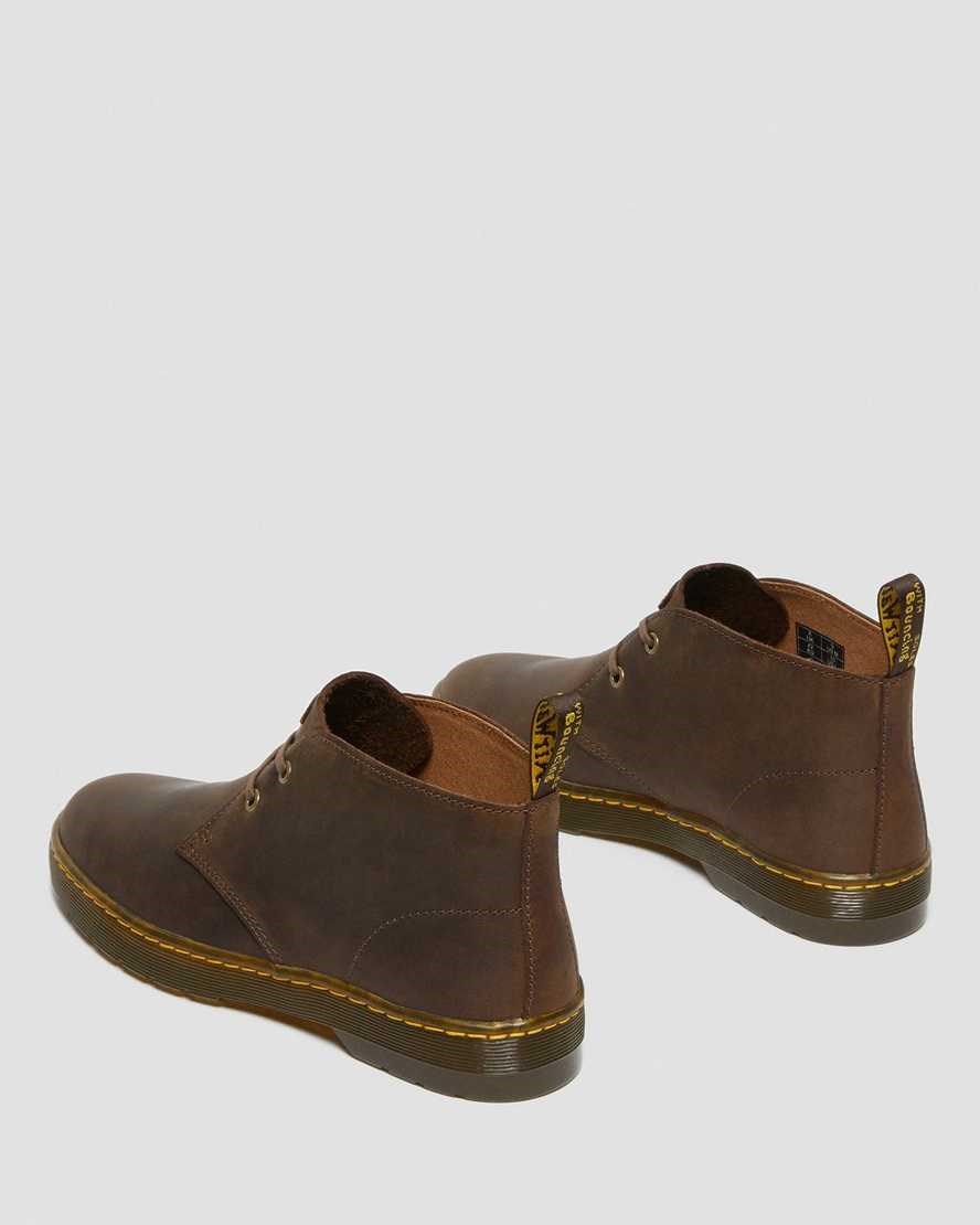 Brown Crazy Horse Leather Men's Dr Martens Cabrillo Crazy Horse Leather Desert Ankle Boots | 870521-THK