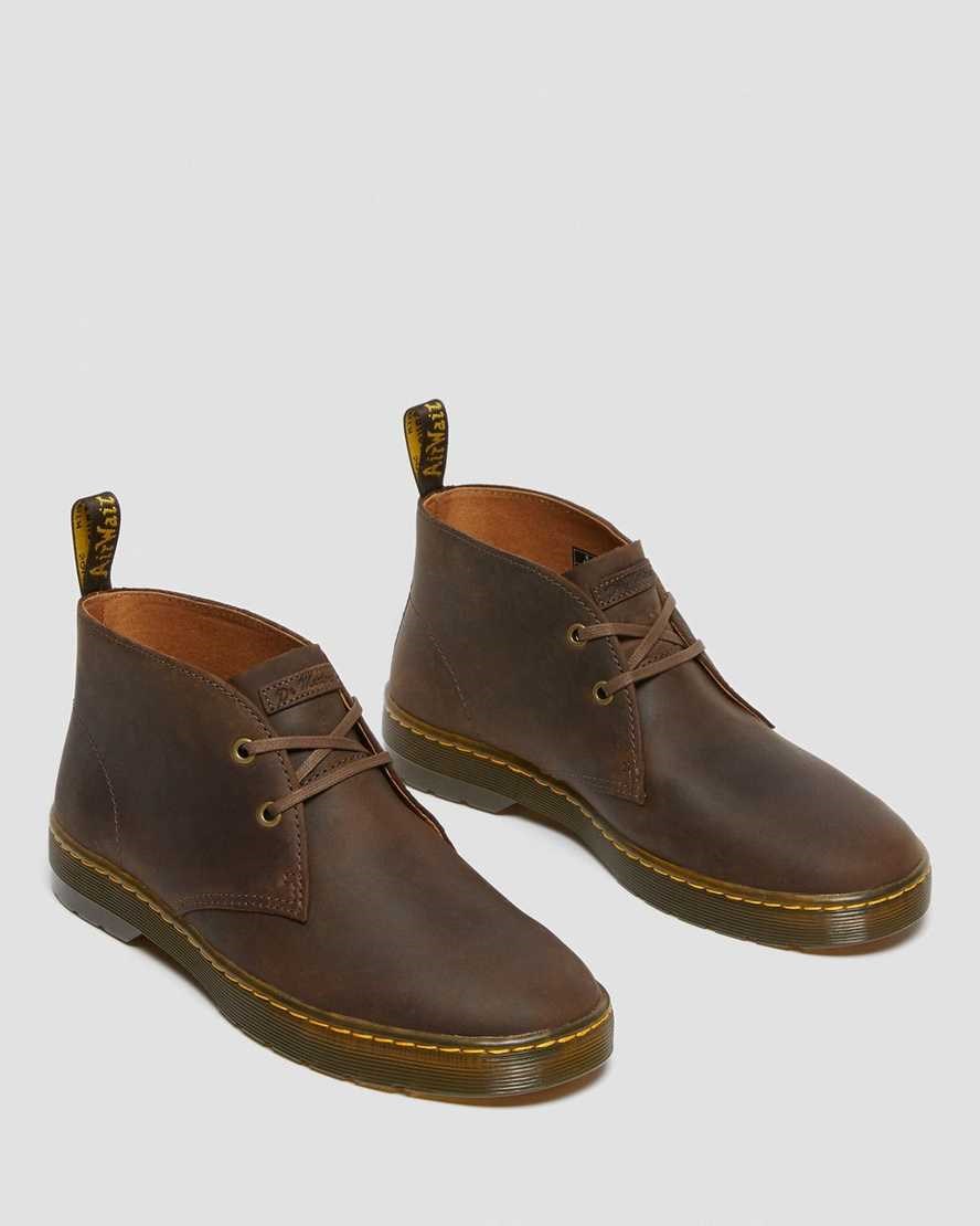 Brown Crazy Horse Leather Men's Dr Martens Cabrillo Crazy Horse Leather Desert Ankle Boots | 870521-THK