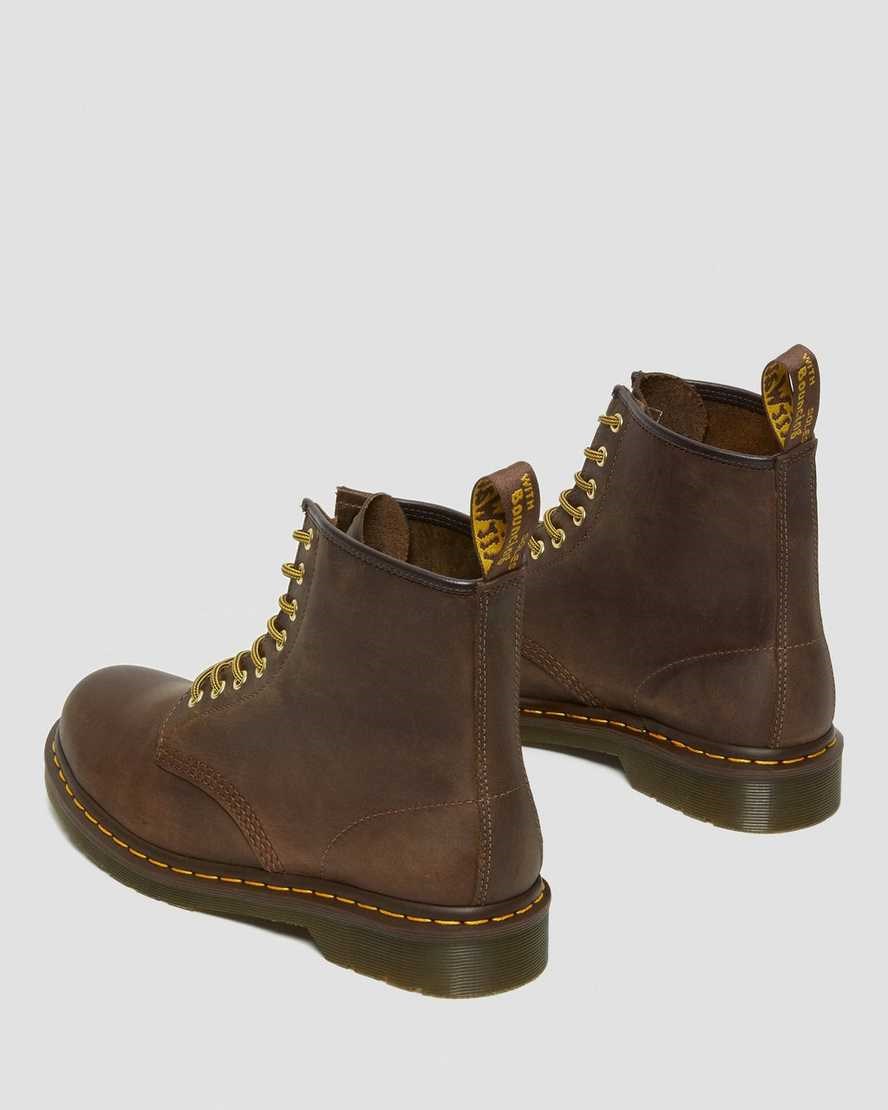 Brown Crazy Horse Leather Men's Dr Martens 1460 Crazy Horse Leather Ankle Boots | 983054-RWT