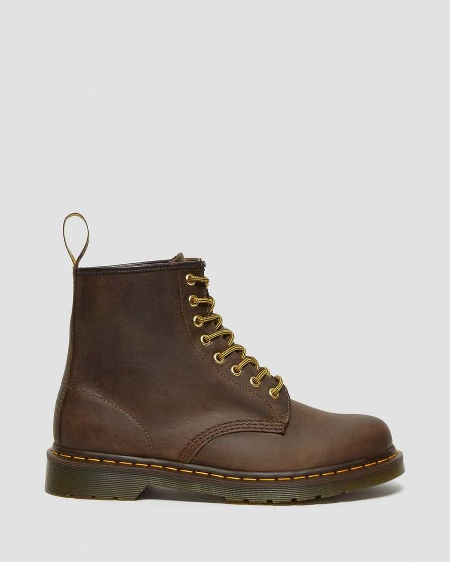 Brown Crazy Horse Leather Men's Dr Martens 1460 Crazy Horse Leather Ankle Boots | 983054-RWT