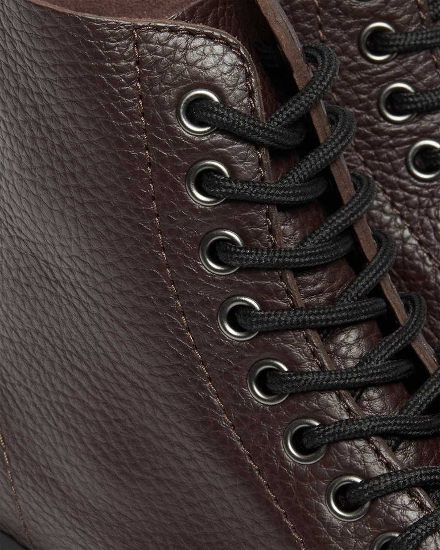 Burgundy Milled Nappa Leather Men's Dr Martens Sinclair Milled Nappa Leather Zip Up Boots | 032756-WHP