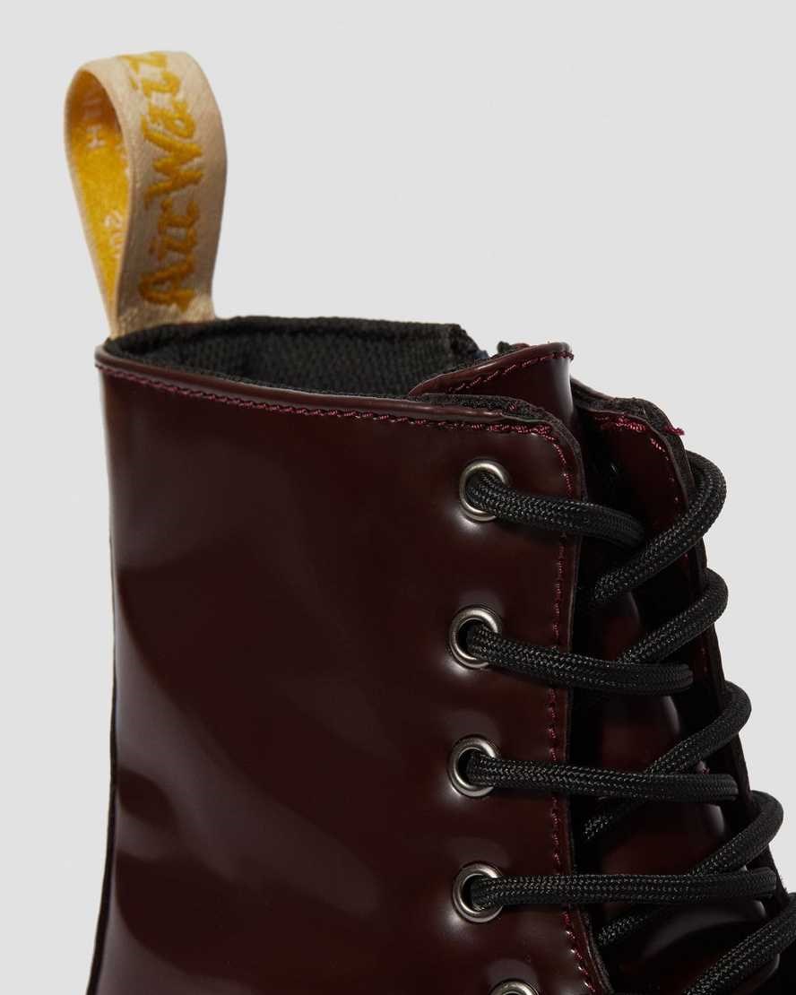 Cherry Red Oxford Rub Off Men's Dr Martens Vegan Jadon II Zip Up Boots | 032798-ZVU