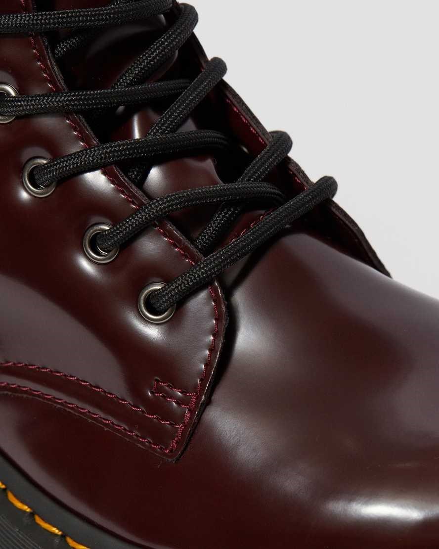 Cherry Red Oxford Rub Off Men's Dr Martens Vegan Jadon II Zip Up Boots | 032798-ZVU