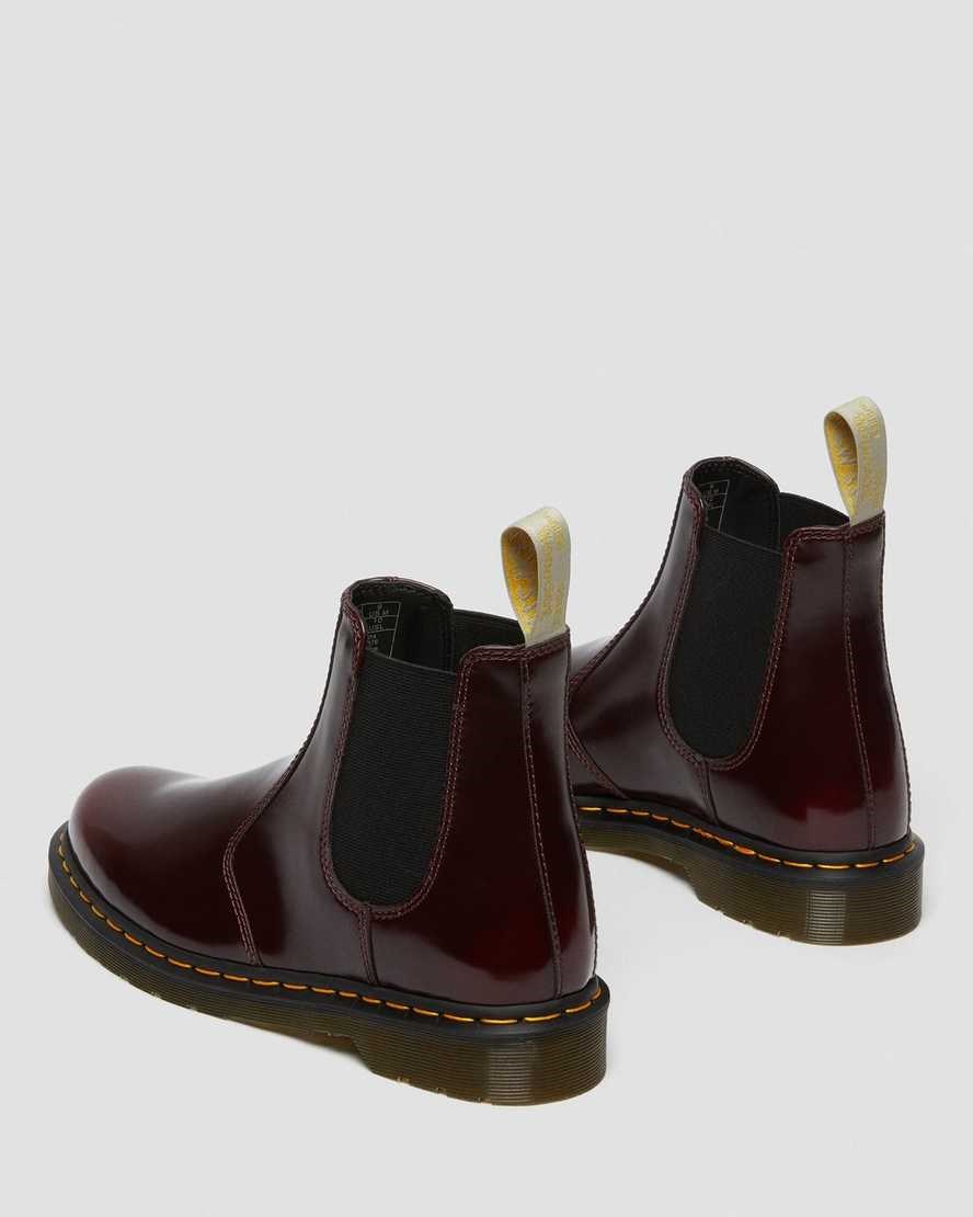 Cherry Red Oxford Rub Off Men's Dr Martens Vegan 2976 Ankle Boots | 346082-FML