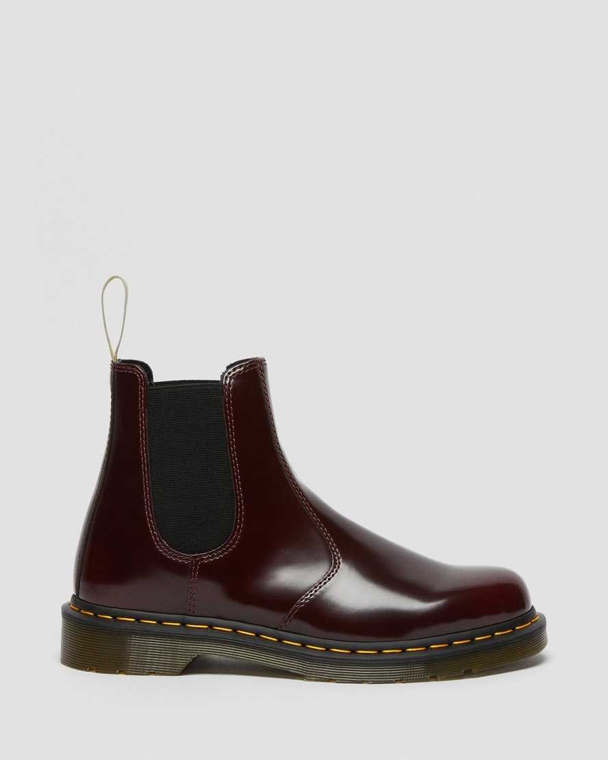 Cherry Red Oxford Rub Off Men's Dr Martens Vegan 2976 Ankle Boots | 346082-FML