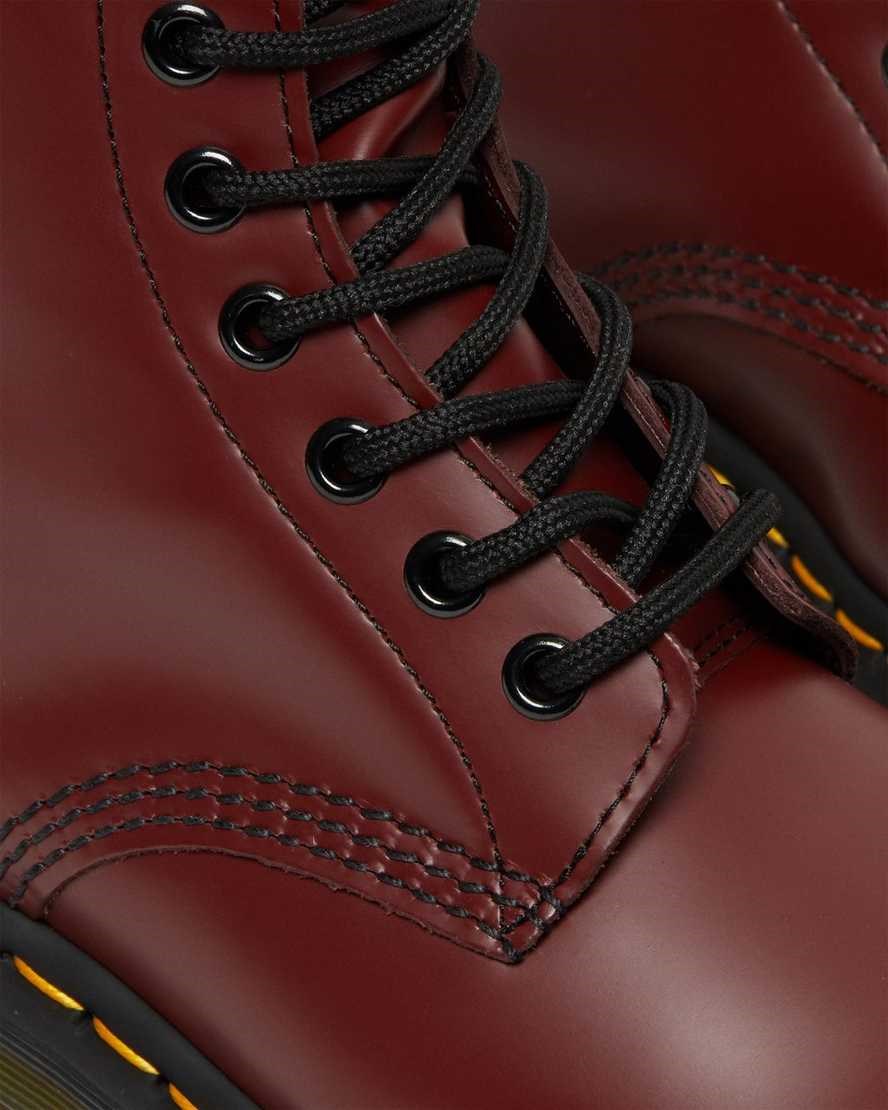 Cherry Red Smooth Leather Women's Dr Martens 1460 Smooth Leather Ankle Boots | 258946-AMN