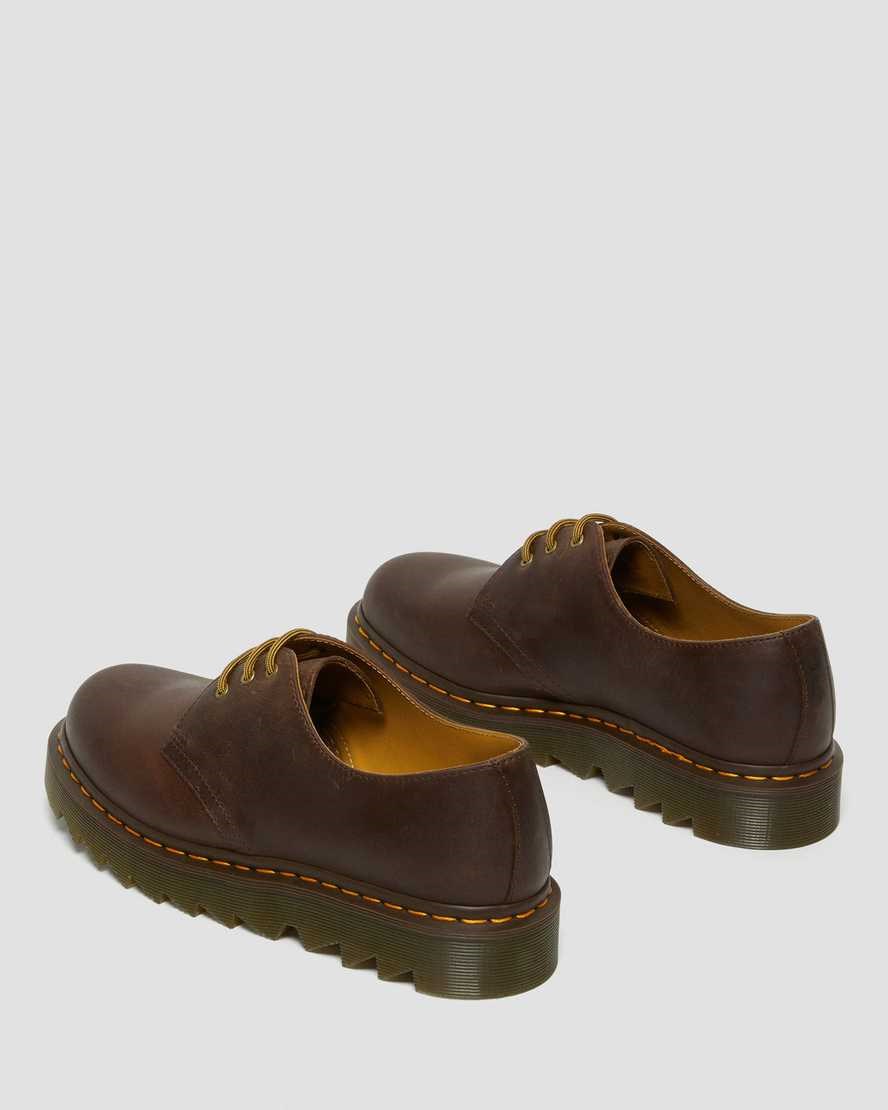 Dark Brown Crazy Horse Leather Men's Dr Martens 1461 Ziggy Leather Oxford Shoes | 034518-OBK