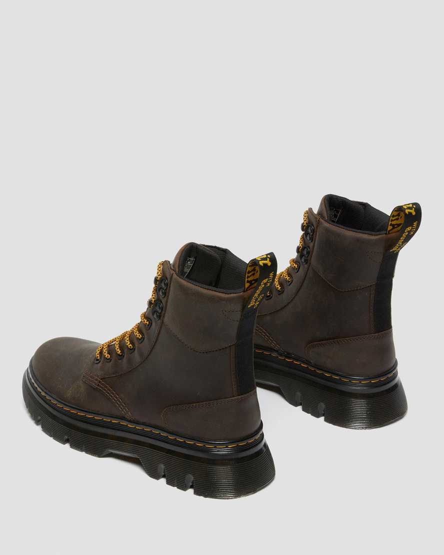 Dark Brown Crazy Horse Leather Men's Dr Martens Tarik Crazy Horse Leather Ankle Boots | 362870-LHG