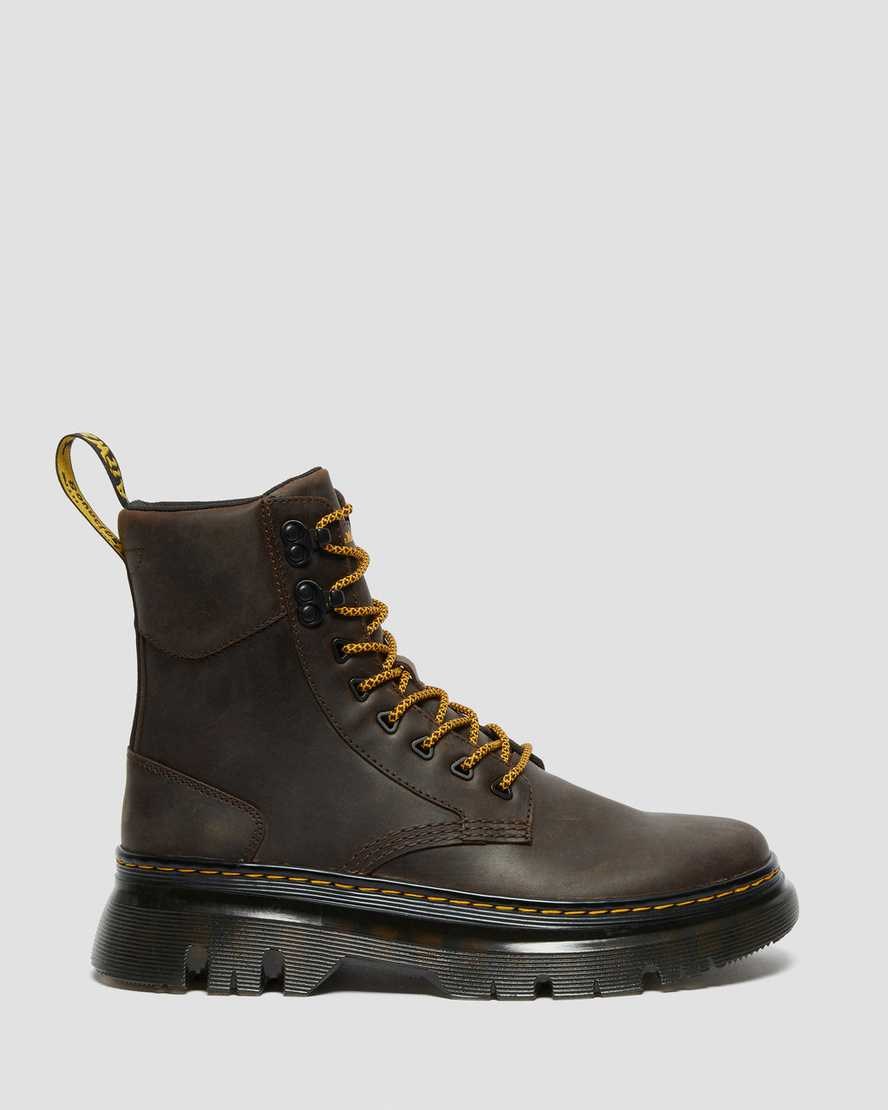 Dark Brown Crazy Horse Leather Men's Dr Martens Tarik Crazy Horse Leather Ankle Boots | 362870-LHG