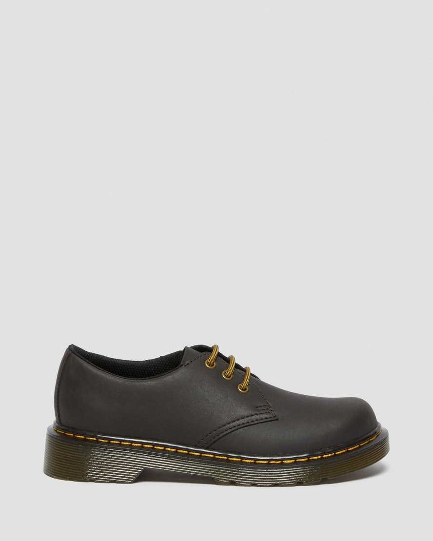 Dark Brown Wildhorse Lamper Kids' Dr Martens Junior 1461 Wildhorse Leather Oxford Shoes | 695280-ZPY