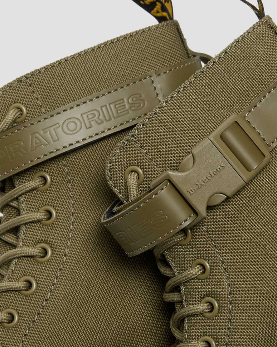 Dms Olive Extra Tough Nylon Men's Dr Martens 1460 Futura Olive Strap Ankle Boots | 075169-ENF