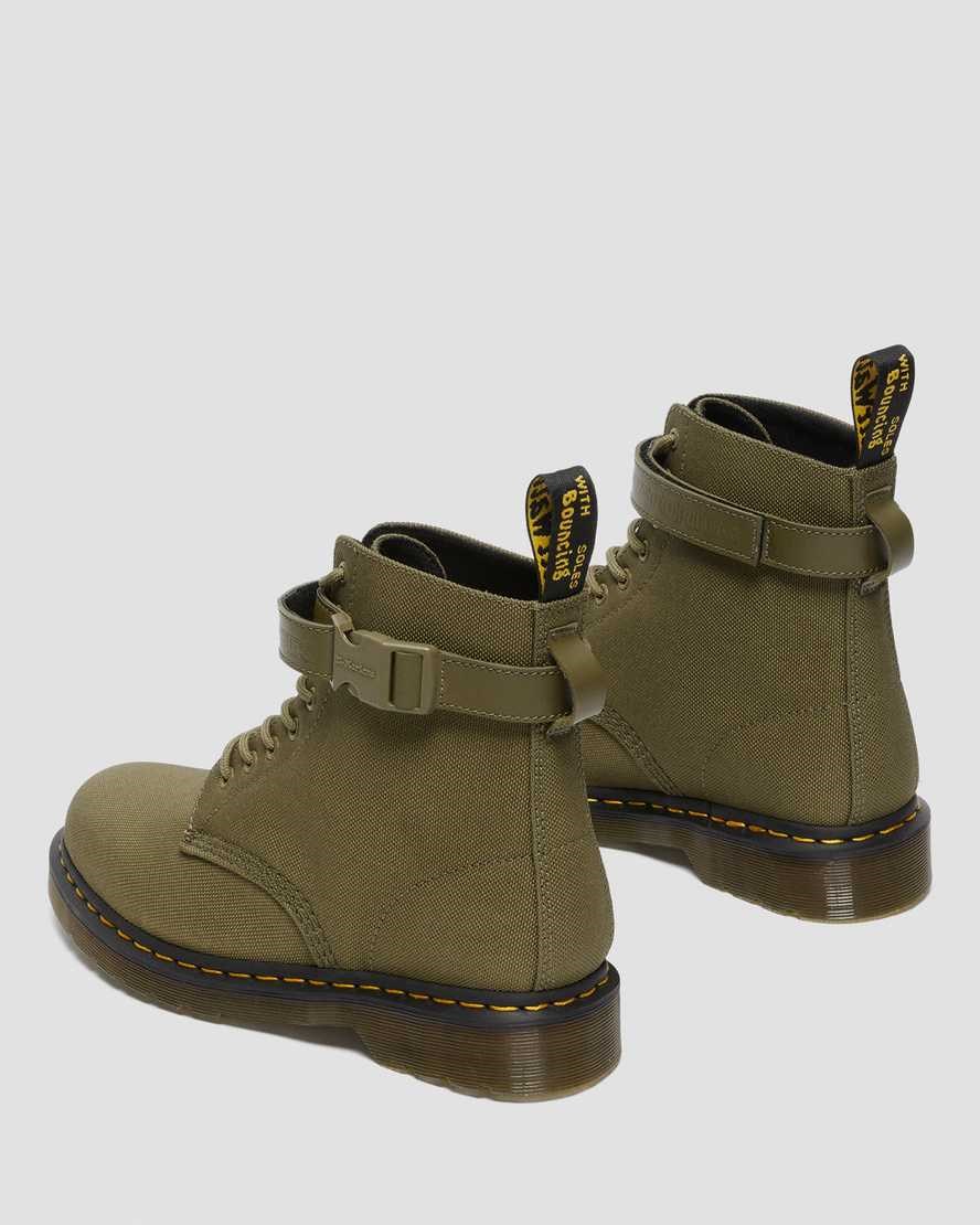 Dms Olive Extra Tough Nylon Men's Dr Martens 1460 Futura Olive Strap Ankle Boots | 075169-ENF