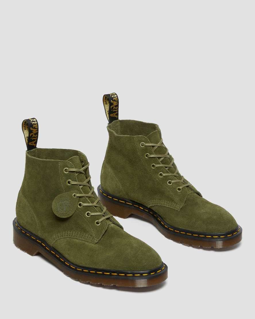 Green Desert Oasis Suede Men's Dr Martens 101 Suede Ankle Boots | 570812-HJG