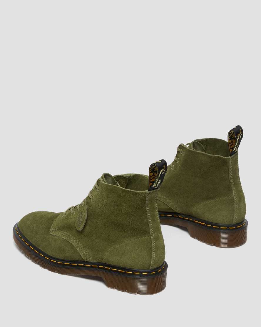 Green Desert Oasis Suede Men's Dr Martens 101 Suede Ankle Boots | 570812-HJG