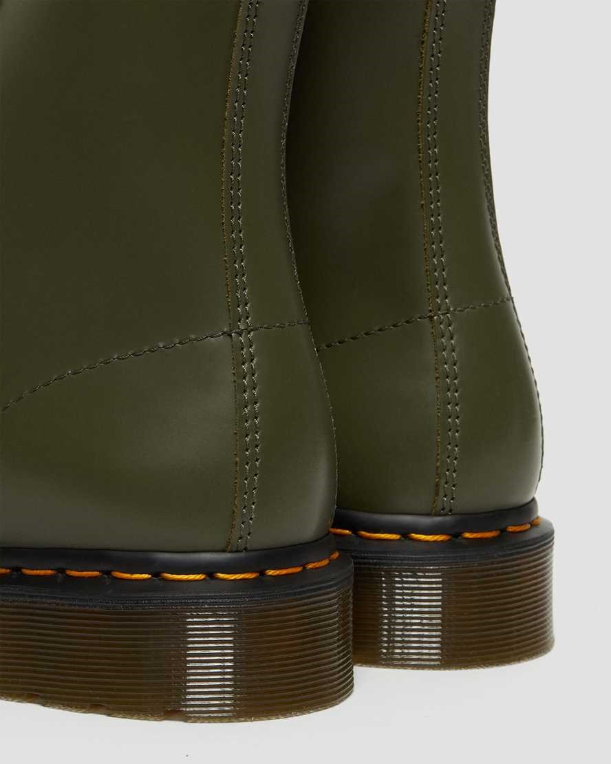 Green Smooth Leather Women's Dr Martens 1460 Pascal Verso Smooth Leather Ankle Boots | 127034-GOC